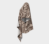 African Body Chalk Draped Kimono - Earth Brown