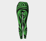 Islander Tattoo - Yoga Legging - Green