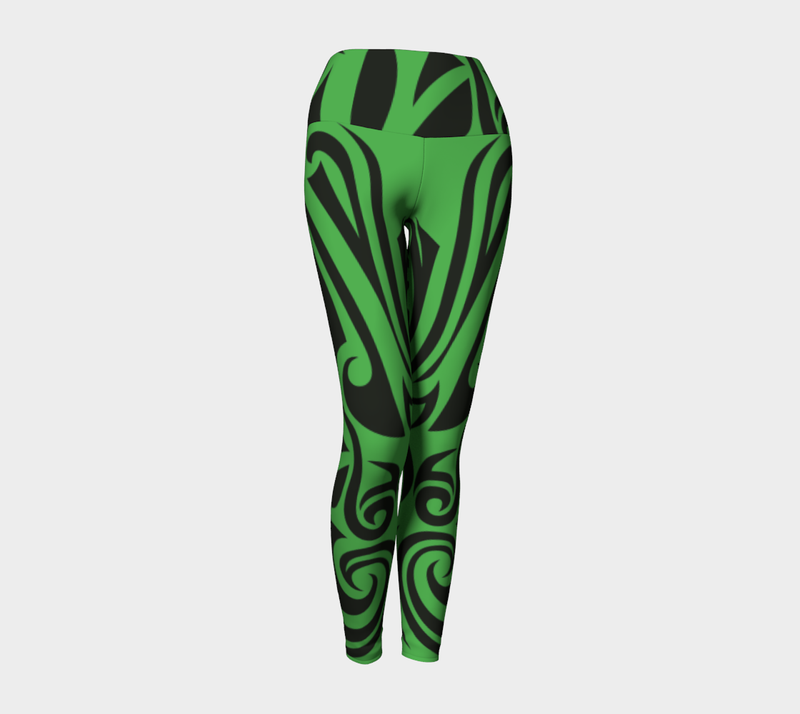 Islander Tattoo - Yoga Legging - Green