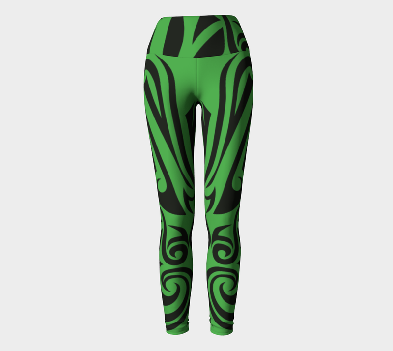 Islander Tattoo - Yoga Legging - Green